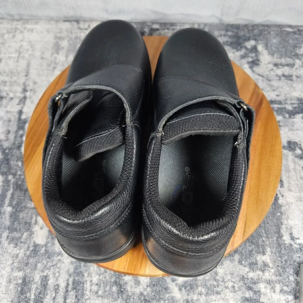 Orthofeet Broadway 510 Orthopedic Walking Shoes Black Leather Mens Size 10.5 4E